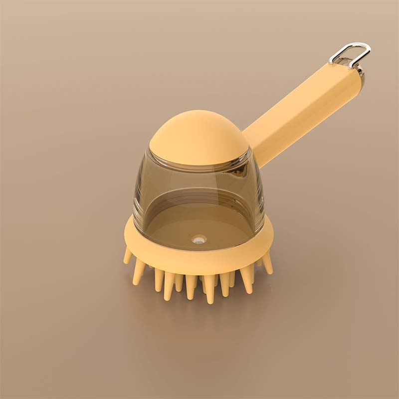 🐶💧 Pet Shampoo Dispensing Brush🚿 – Soft Silicone Scrub for Easier Bath Time