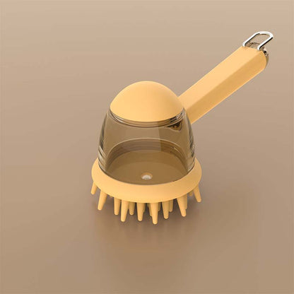 🐶💧 Pet Shampoo Dispensing Brush🚿 – Soft Silicone Scrub for Easier Bath Time