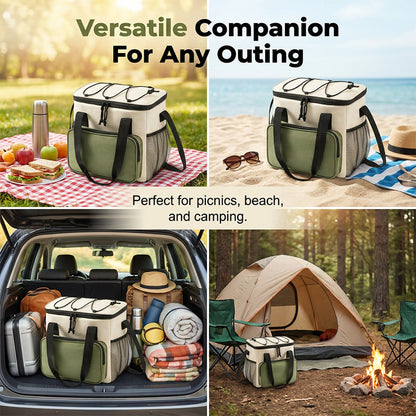 📢📢50% OFF !! ⏰Large Capacity Insulated Cooler Bag for Picnics & Outdoors