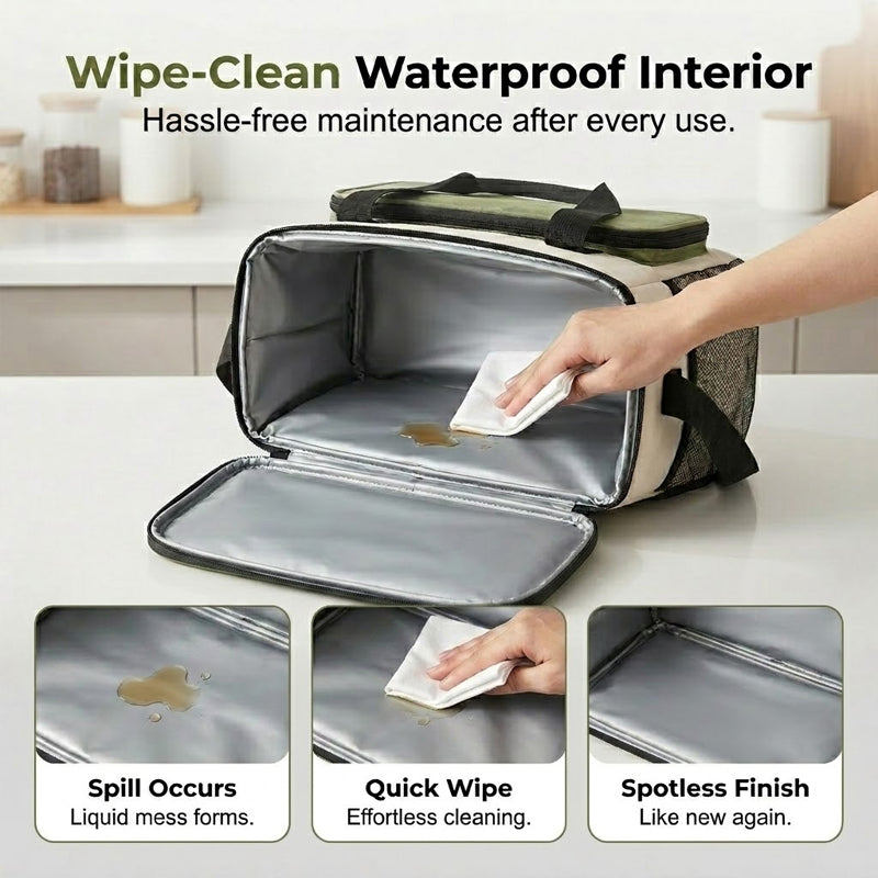 🧺2026 Summer Picnic New Arrival 50% OFF! ☀️ Large Capacity Insulated Cooler Bag for Picnics & Outdoors，Insulated & Water-Resistant, Easy To Clean.