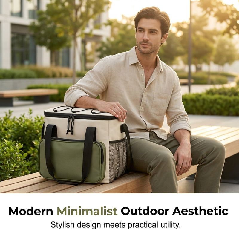 🧺2026 Summer Picnic New Arrival 50% OFF! ☀️ Large Capacity Insulated Cooler Bag for Picnics & Outdoors，Insulated & Water-Resistant, Easy To Clean.