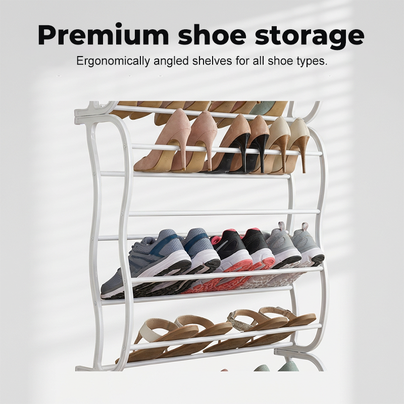 Over-the-Door Shoe Rack Organizer – 24 pockets & tool-free install – Fits standard doors, holds up to 24 pairs ✨