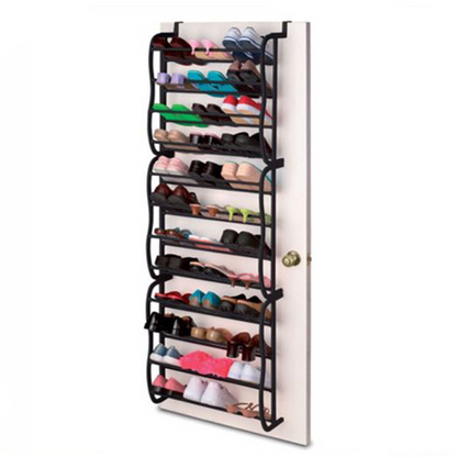 Over-the-Door Shoe Rack Organizer – 24 pockets & tool-free install – Fits standard doors, holds up to 24 pairs ✨