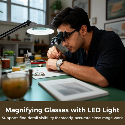 🔍60% KORTING⏰Precisie-LED-loep voor elektronica en knutselwerk – Verstelbare houder en 10-20x zoom – Handsfree, krachtige verlichting – ideaal voor solderen, horlogereparaties of miniatuurschilderen