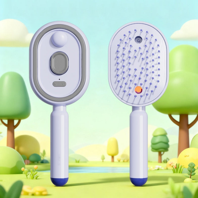 💖LAST DAY SALE 50% OFF💁‍♀️✨Electric Spray Air Cushion Massage Comb💨| Self-Cleaning Anti-Tangle ✨ | Perfect for Dry, Brittle Hair 💧🌟