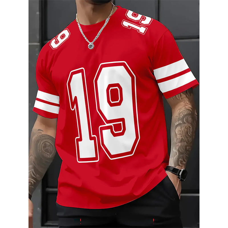 🏆LAST DAY SALE 50% OFF🔥 👕 Sporty Number Print Short Sleeve Top 🌟– Casual, Fun & Easy to Style
