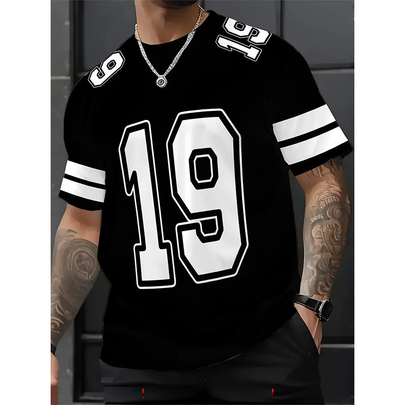 🏆LAST DAY SALE 50% OFF🔥 👕 Sporty Number Print Short Sleeve Top 🌟– Casual, Fun & Easy to Style