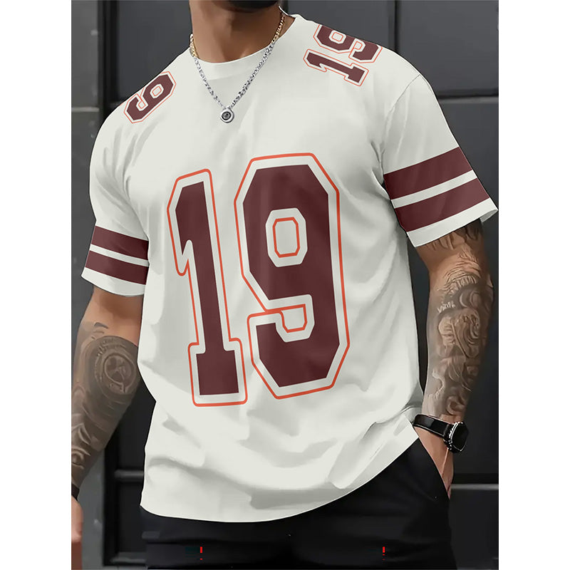 🏆LAST DAY SALE 50% OFF🔥 👕 Sporty Number Print Short Sleeve Top 🌟– Casual, Fun & Easy to Style