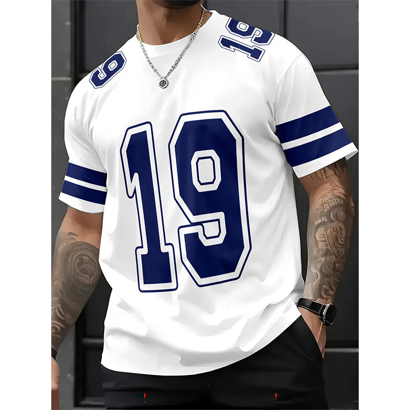🏆LAST DAY SALE 50% OFF🔥 👕 Sporty Number Print Short Sleeve Top 🌟– Casual, Fun & Easy to Style