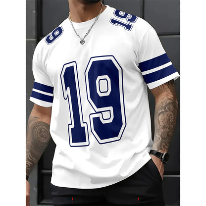 🏆LAST DAY SALE 50% OFF🔥 👕 Sporty Number Print Short Sleeve Top 🌟– Casual, Fun & Easy to Style