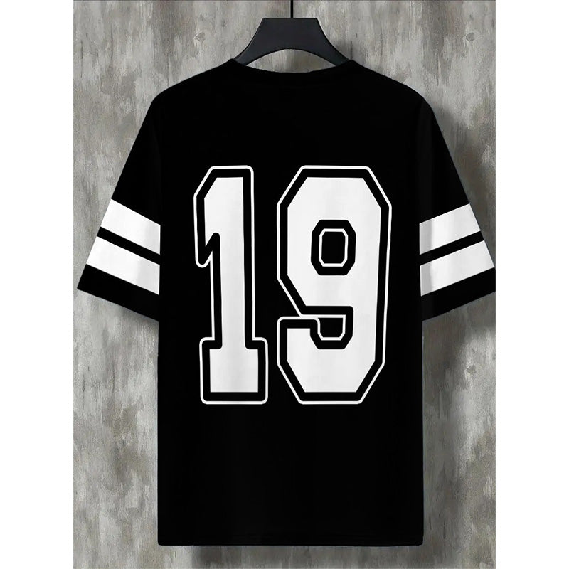 🏆LAST DAY SALE 50% OFF🔥 👕 Sporty Number Print Short Sleeve Top 🌟– Casual, Fun & Easy to Style