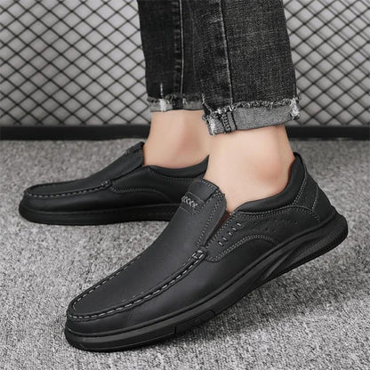 Comfortable Soft-soled Slip-on Leather Shoes For Men