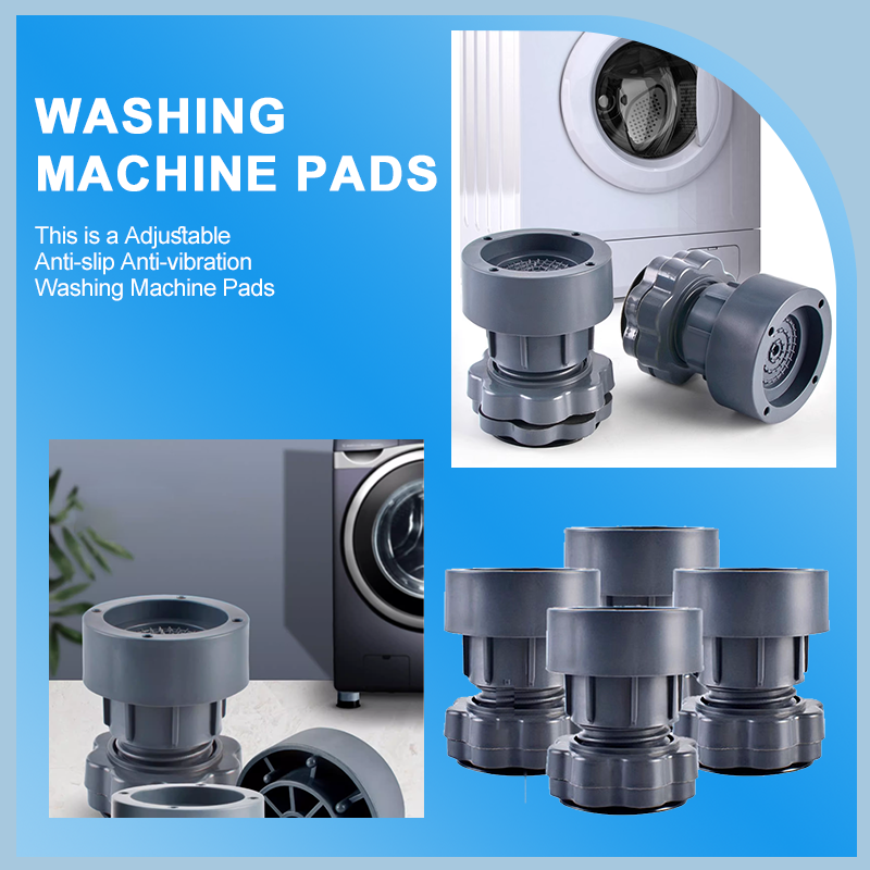 Verstelbare antislip- en trillingsdempende wasmachinepads