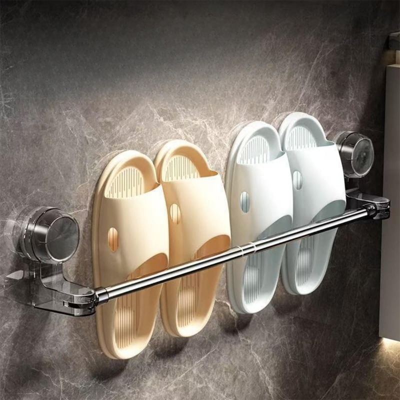 🧼 🔧 50% OFF! No-Drill Retractable Towel Bar – Quick Setup, Adjustable Space & Smooth-Surface Grip 🚿