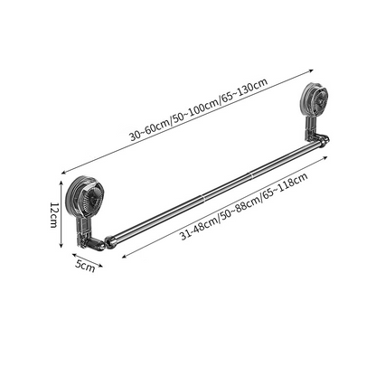 🧼 🔧 50% OFF! No-Drill Retractable Towel Bar – Quick Setup, Adjustable Space & Smooth-Surface Grip 🚿