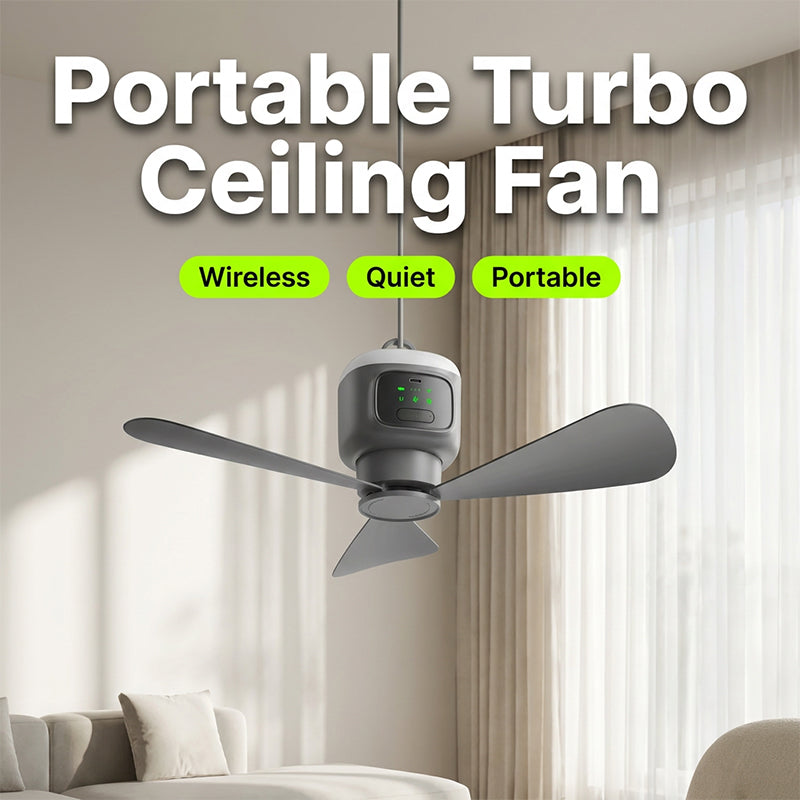 🔥NOW 50% OFF！🌀 💡 Rechargeable Hanging Fan with Light – Cordless, practical & perfect for home, camping and travel 🏠 ⛺ ✨