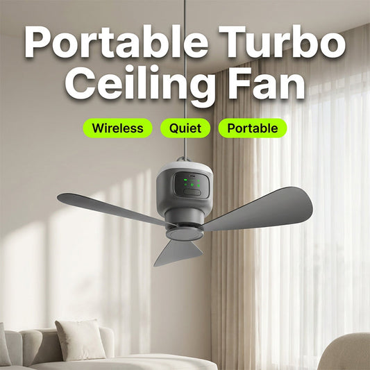 🔥NOW 50% OFF！🌀 💡 Rechargeable Hanging Fan with Light – Cordless, practical & perfect for home, camping and travel 🏠 ⛺ ✨