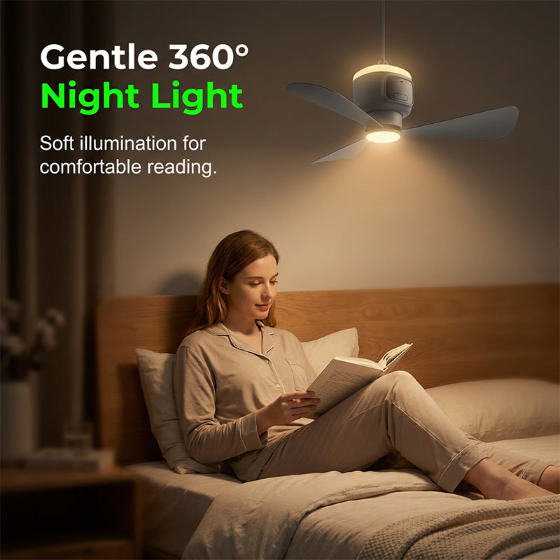 🔥NOW 50% OFF！🌀 💡 Rechargeable Hanging Fan with Light – Cordless, practical & perfect for home, camping and travel 🏠 ⛺ ✨