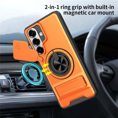 📢📢50% OFF !! ⏰Samsung Phone Cases-Heavy-Duty Case with Camera Cover & Ring Stand