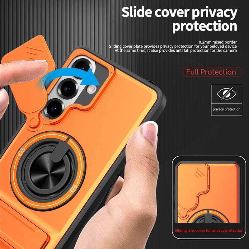📢📢50% OFF !! ⏰Samsung Phone Cases-Heavy-Duty Case with Camera Cover & Ring Stand