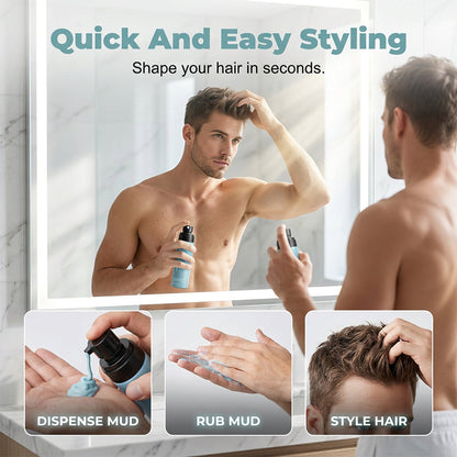 Sneldrogende matte stylingklei spray voor heren
