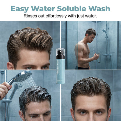Sneldrogende matte stylingklei spray voor heren