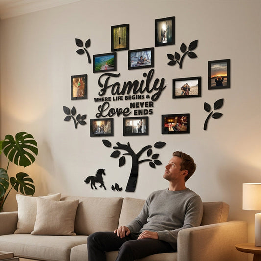 3D Family Tree Photo Frame Wall Sticker