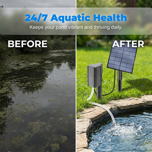 🔥LIMITED TIME 50% OFF!🔥   ☀️ Solar pond aerator with built-in air pump🐟