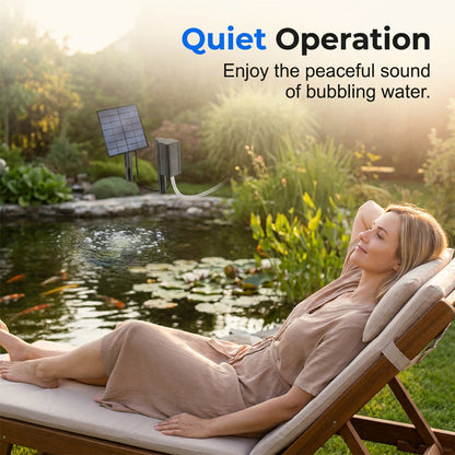 🔥LIMITED TIME 50% OFF!🔥   ☀️ Solar pond aerator with built-in air pump🐟