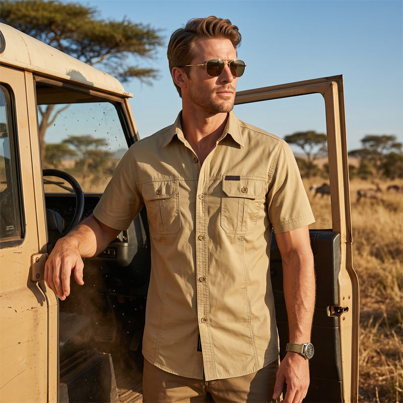 💥 Limited-50% OFF Offer   👕 Men’s Short Sleeve Tactical Shirt – Sleek, Practical & Easy to Style ✨