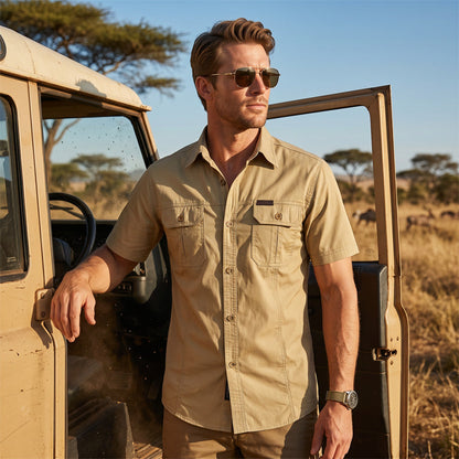 💥 Limited-50% OFF Offer   👕 Men’s Short Sleeve Tactical Shirt – Sleek, Practical & Easy to Style ✨