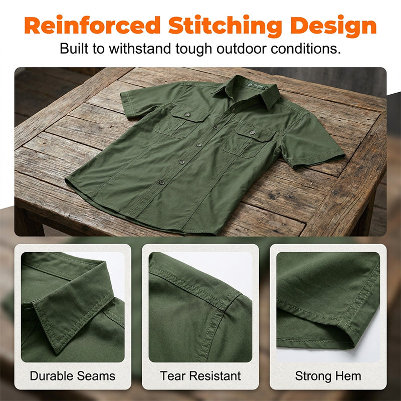 💥 Limited-50% OFF Offer   👕 Men’s Short Sleeve Tactical Shirt – Sleek, Practical & Easy to Style ✨