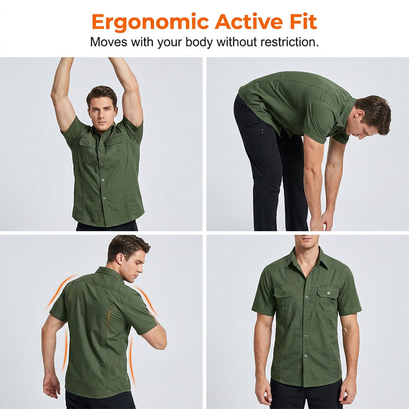 💥 Limited-50% OFF Offer   👕 Men’s Short Sleeve Tactical Shirt – Sleek, Practical & Easy to Style ✨