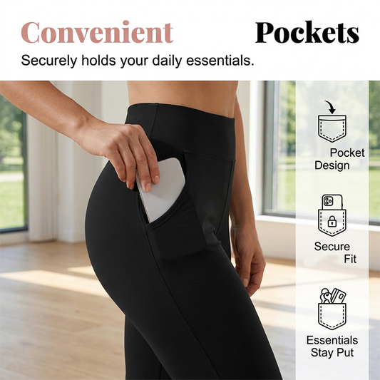 🧘♀️ 50% OFF! ✨ Women's Stretchy Bootcut Yoga Pants – Flattering, Ultra-Flexible, Pockets Included