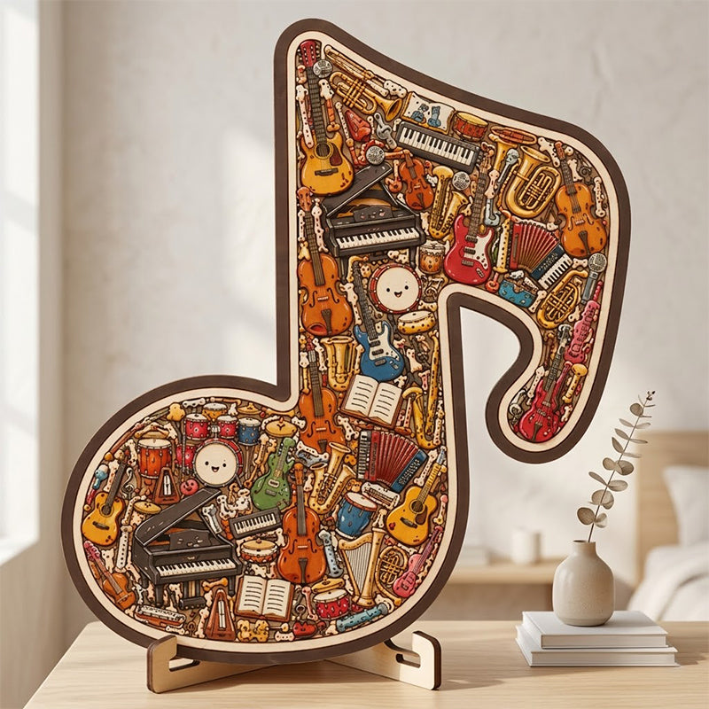 📢📢51% OFF !! ⏰Wooden Musical Note Jigsaw Puzzle🎶🧩