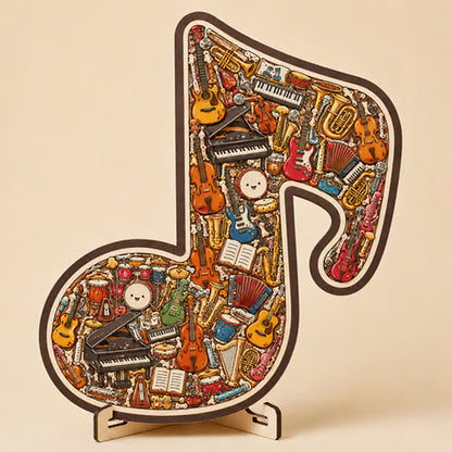 📢📢51% OFF !! ⏰Wooden Musical Note Jigsaw Puzzle🎶🧩