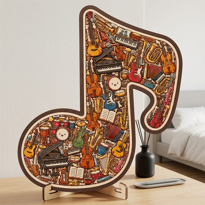 📢📢51% OFF !! ⏰Wooden Musical Note Jigsaw Puzzle🎶🧩