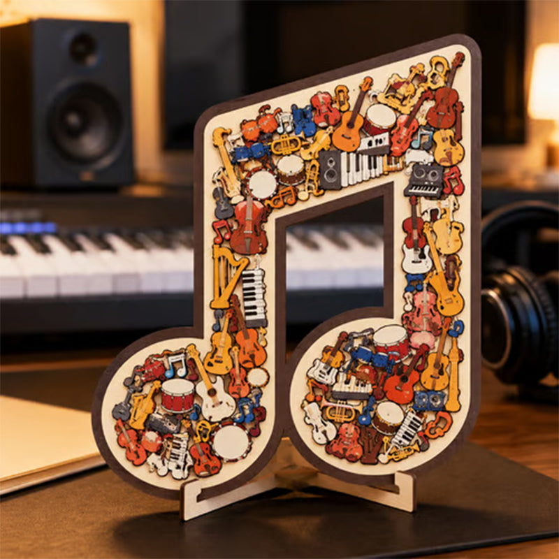 📢📢51% OFF !! ⏰Wooden Musical Note Jigsaw Puzzle🎶🧩