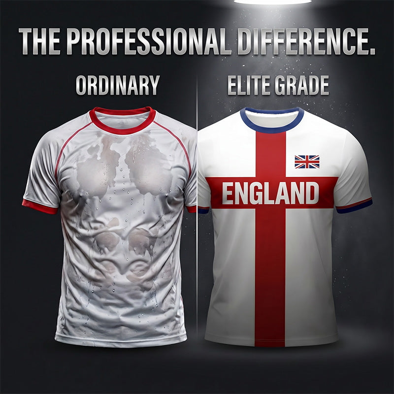 👕 50% OFF! England Football Tee – Red Cross & Flag Graphic, Athletic Fit, Breathable for World Cup 2026 🏆⚽