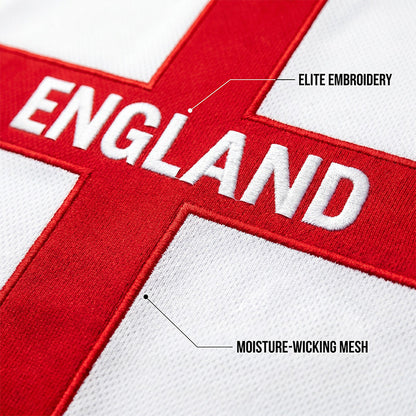 👕 50% OFF! England Football Tee – Red Cross & Flag Graphic, Athletic Fit, Breathable for World Cup 2026 🏆⚽