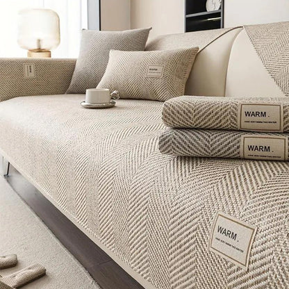 🔥 50% OFF! Modern Herringbone Sofa Cover 🛋️ – Non-Slip, Washable & Stylish Sofa Protection for Pets, Spills & Everyday Wear ✨