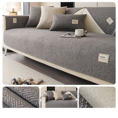 🔥 50% OFF! Modern Herringbone Sofa Cover 🛋️ – Non-Slip, Washable & Stylish Sofa Protection for Pets, Spills & Everyday Wear ✨