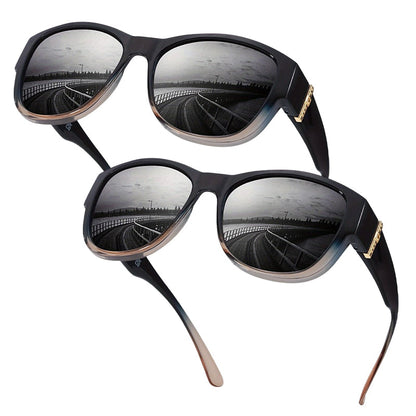 🕶️👓 50% KORTING! Brildragers opgelet: deze oversized zonnebril schuift over je eigen bril en je ziet eruit als een filmster – geen dure clip-on, geen geknipper met lenzen!