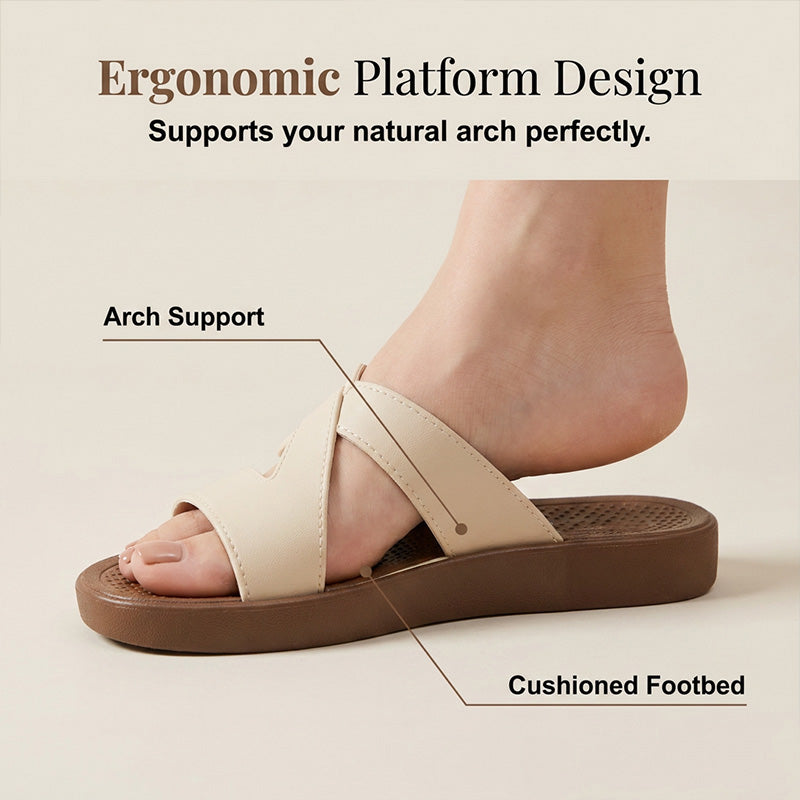 Comfortabele antislip platform slippers voor dames