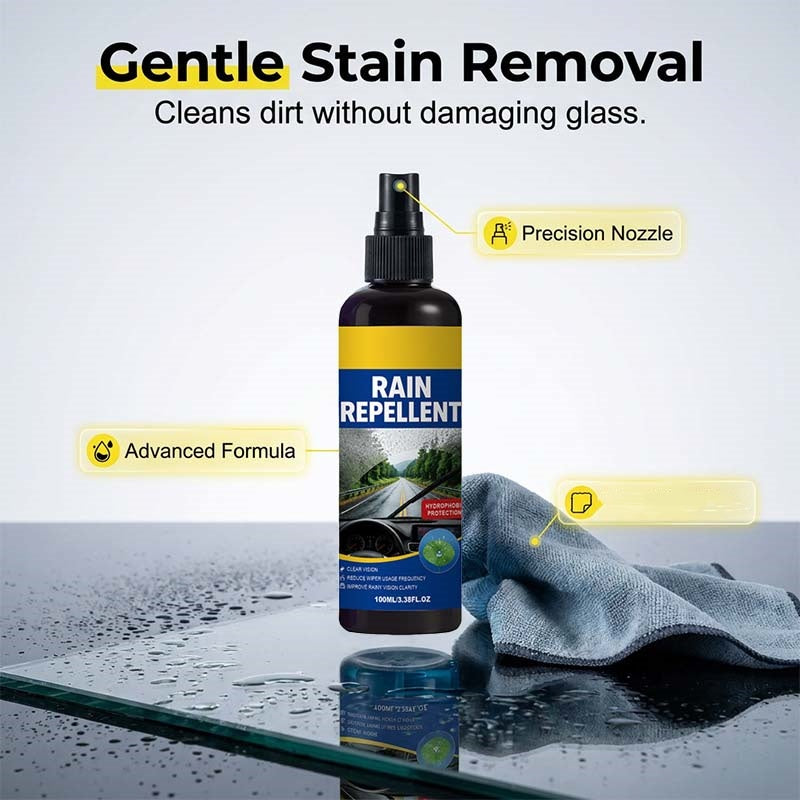🚗Kristalheldere regenafstotende spray voor de voorruit