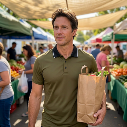 👔 Smart-casual Heren Polo｜Ademende Stof, Strakke Pasvorm en Verzorgde Uitstraling