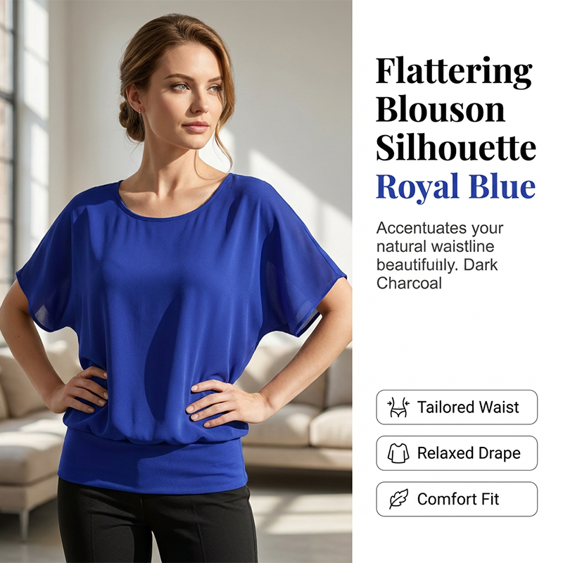 Damesblouse van premium mix, getailleerd model