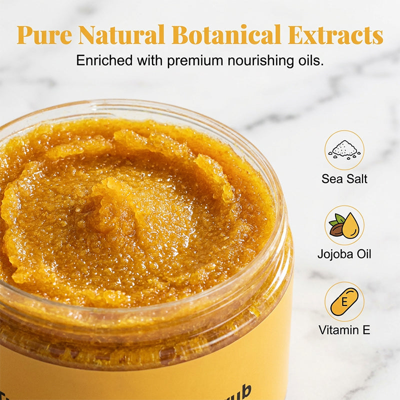 ✨🧡 50% KORTING! Smeer deze kurkuma-scrub op je lijf en je dode huidcellen vluchten in paniek! Alsof je een nieuw vel tovert – gouden glow, zijdezacht, en je ruikt alsof je net uit een Marokkaanse spa komt!