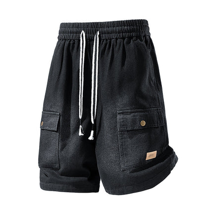 👖 50% OFF NOW! 🏙️ Men's Loose Denim Cargo Shorts – High Street Style & Adjustable Fit 🛹