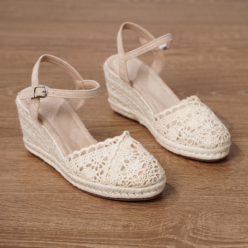 👡50% OFF NOW! 🏆 Women's Wedge Sandals – Breathable straw woven & lightweight – Cushioned footbed, non-slip sole – perfect for summer, beach or casual days ☀️